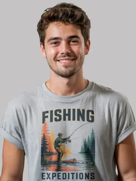 retro fishing t shirt
