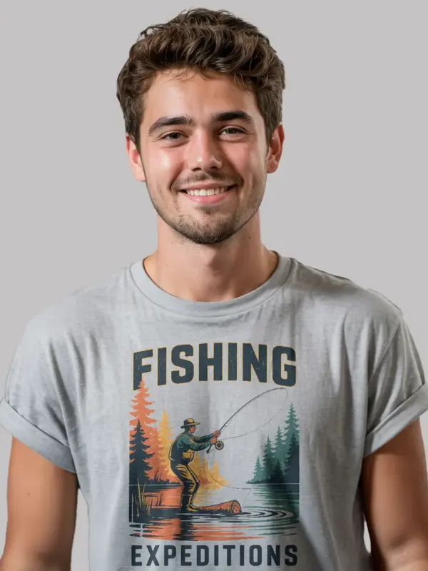 retro fishing t shirt