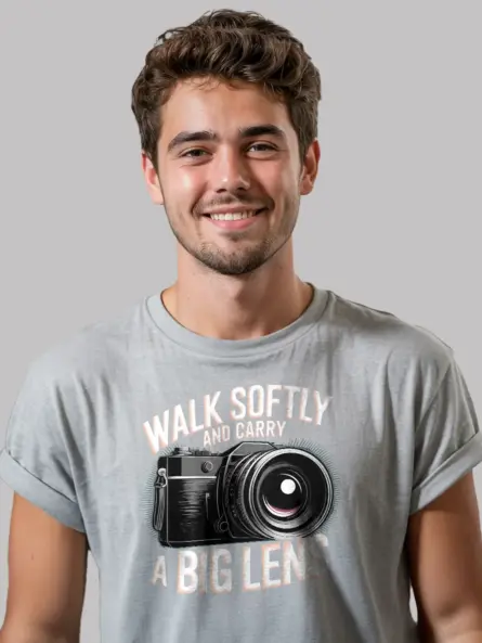 Walk Softly and Carry Power – Bold Photography T-Shirt - Image 3