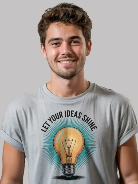 Creative Light Bulb T-Shirt – Retro Design - Image 12