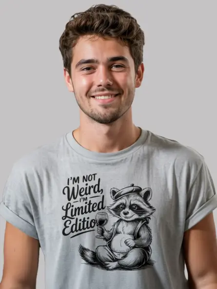 grey Tee Print – limited edition raccoon t-shirt
