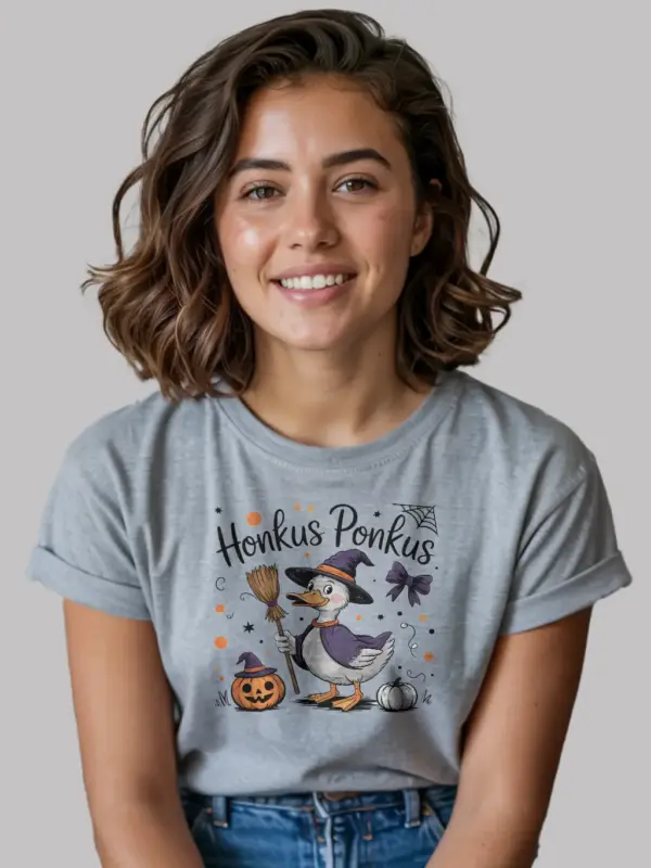 grey honkus ponkus duck halloween t-shirt design