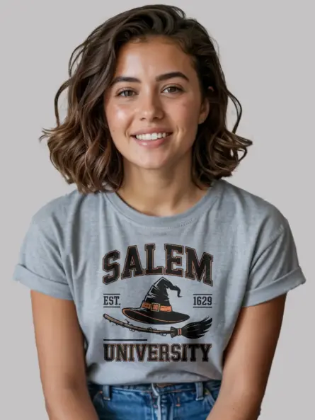 Bold Salem University Witch Shirt – Vintage Academia Tee - Image 2