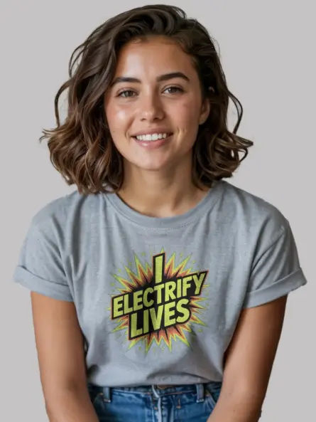 Electrician Gift Comic T-Shirt I Electrify Lives - Image 2