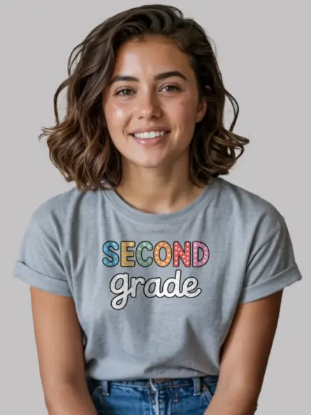 Second Grade Teacher Shirt – Colorful Back to School Tee - Image 3