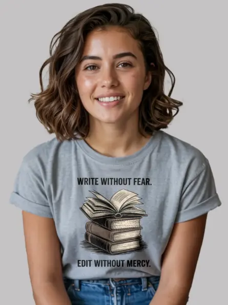 Timeless Vintage Writer T-Shirt – Bold Quote for Authors & Editors - Image 3