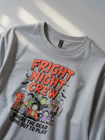 Epic Fright Night Crew Halloween T-Shirt with Classic Monsters - Image 5
