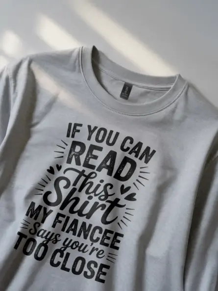 Funny Engaged Couple T-Shirt for Men - Image 5