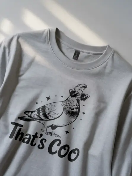 grey That’s Coo pigeon design – funny pigeon t-shirt