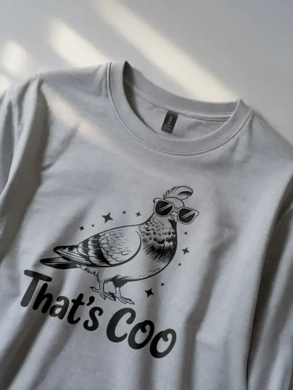grey That’s Coo pigeon design – funny pigeon t-shirt