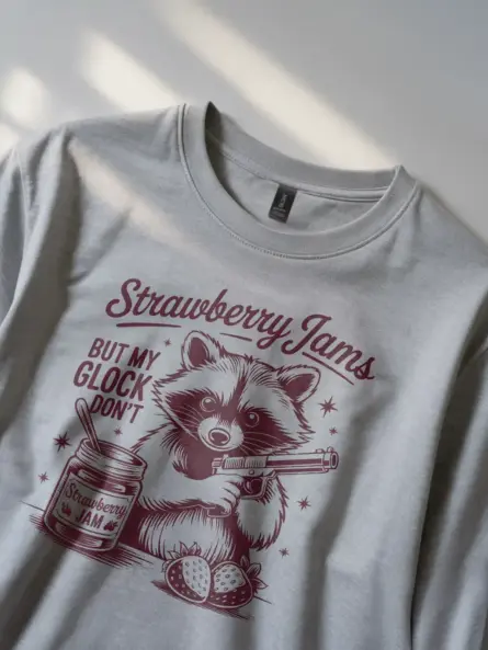 Lifestyle shot of grey Sweet But Will Throw Hands Shirt on teen