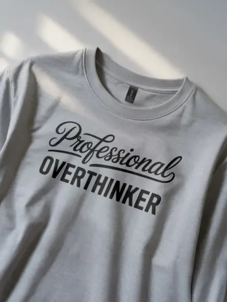 Lifestyle grey Professional Overthinker T-Shirt professional overthinker t-shirt