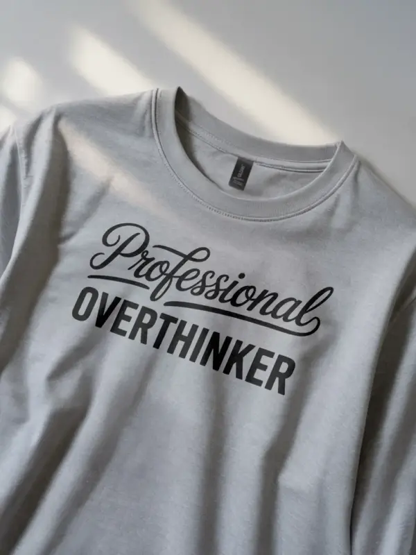 Lifestyle grey Professional Overthinker T-Shirt professional overthinker t-shirt