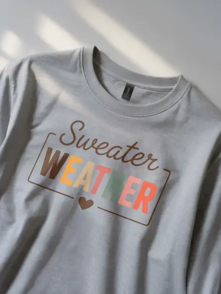 grey shirt – minimalist autumn tee – cozy sweater weather shirt