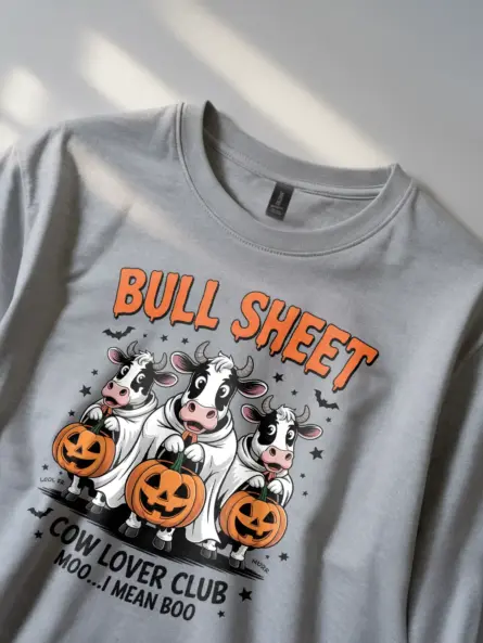 Hilarious Bull Sheet Cow Ghost T-Shirt for Halloween Fans - Image 5