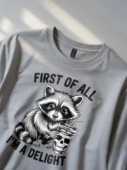 Hilarious Funny Raccoon Delight T-Shirt for Meme Fans - Image 5