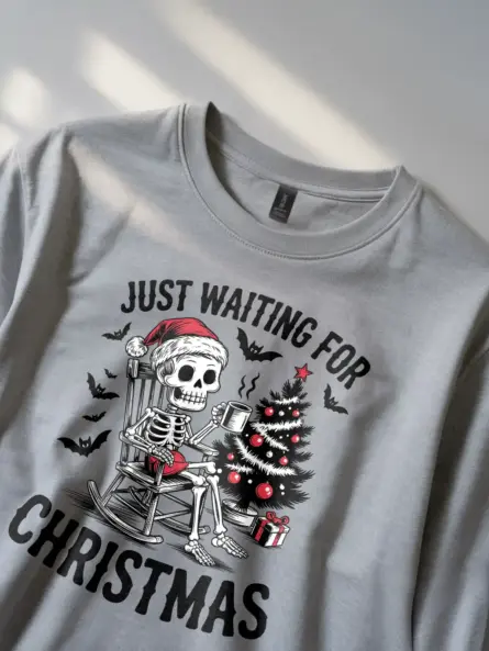 Hilarious Skeleton Christmas T-Shirt for Holiday Rebels - Image 3