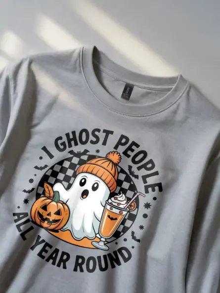 Introvert Ghost T-Shirt – Funny I Ghost People All Year Round Tee - Image 11