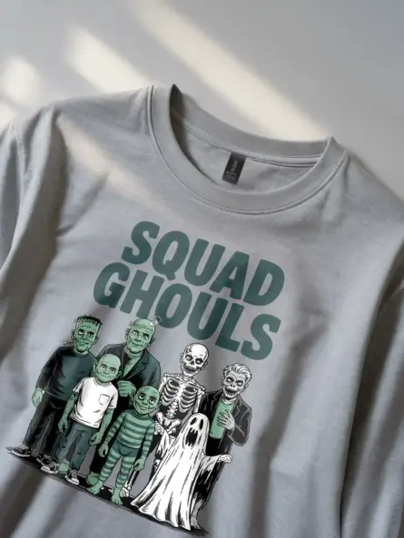 grey Lifestyle Shot Shirt Lifestyle – Squad Ghouls T-Shirt