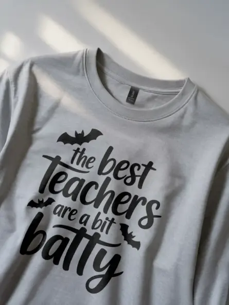 Batty Teacher Halloween Shirt – Funny Halloween Tee for Educators & Classroom Spirit - Image 3