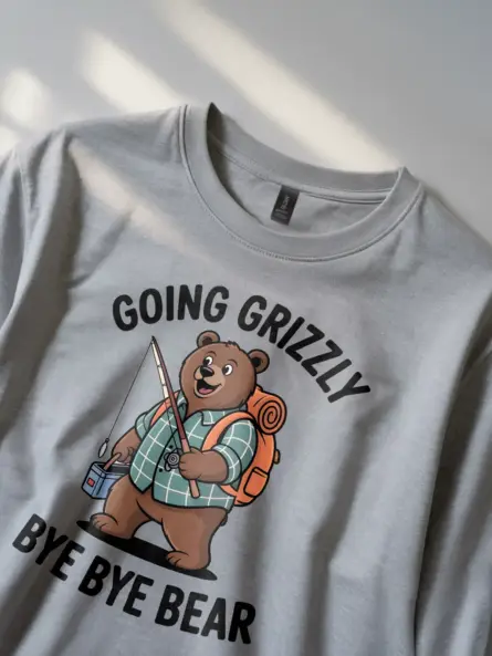 Funny Bear Fishing Shirt – Hilarious Outdoor Camping Tee - Image 3