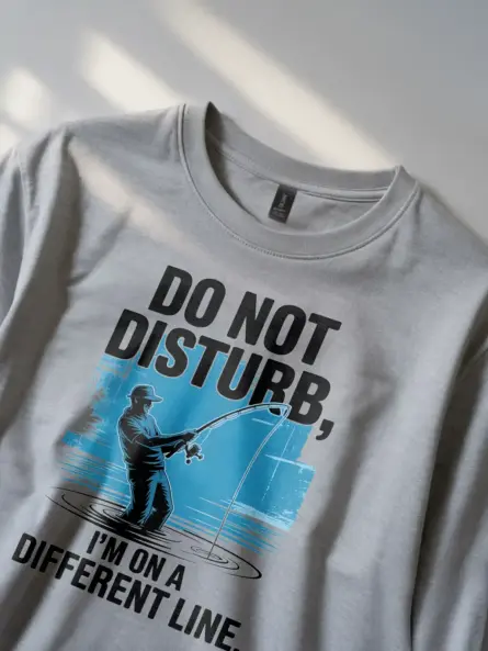 Funny Fishing Shirt – Do Not Disturb Graphic Tee for Rugged Weekend Anglers - Image 2