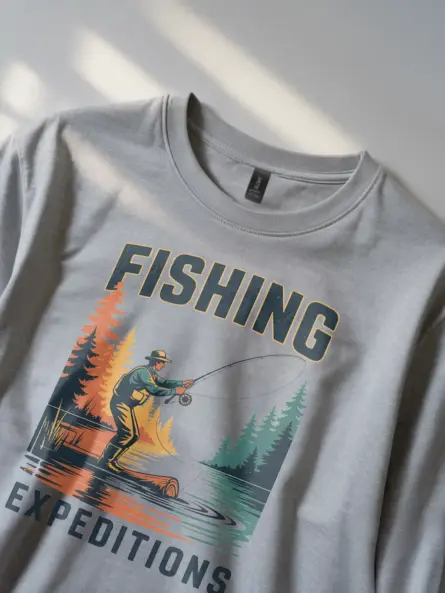 Retro FishingT Shirt – Vintage Expedition Tee for Fly Fishermen & Outdoor Fans - Image 2