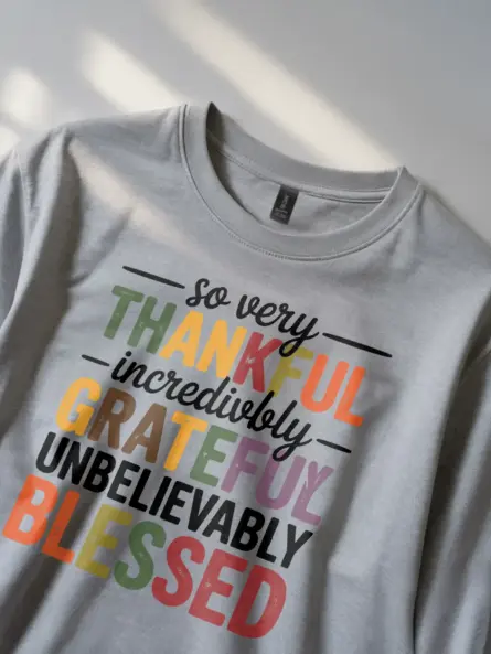 Thankful Grateful Blessed T-Shirt – Faithful Fall Tee for Women - Image 2