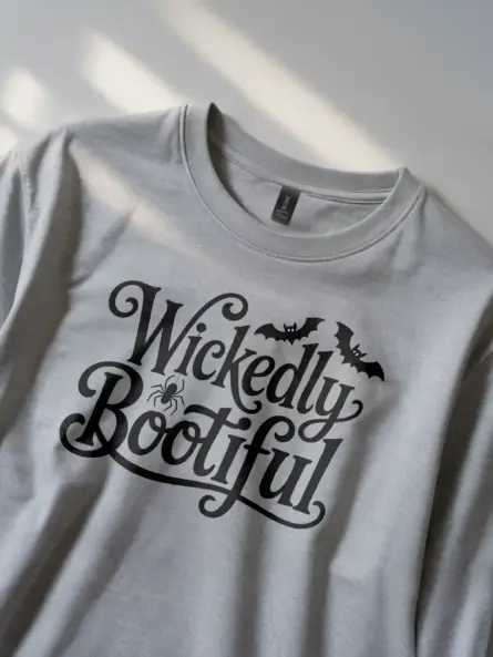 Wickedly Bootiful Halloween Shirt – Stylish Tee for Women & Girls - Image 2