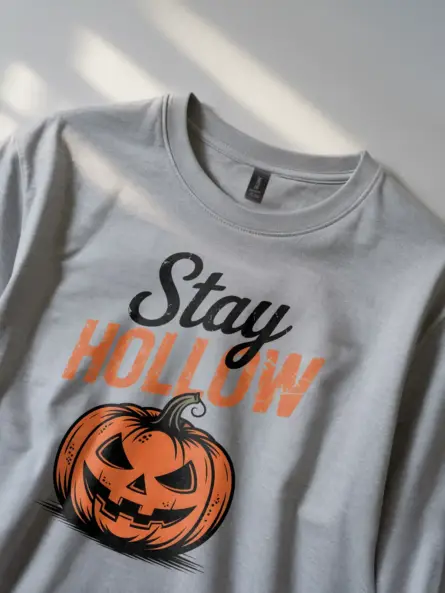 grey lifestyle – vintage pumpkin Halloween t-shirt at fall festival
