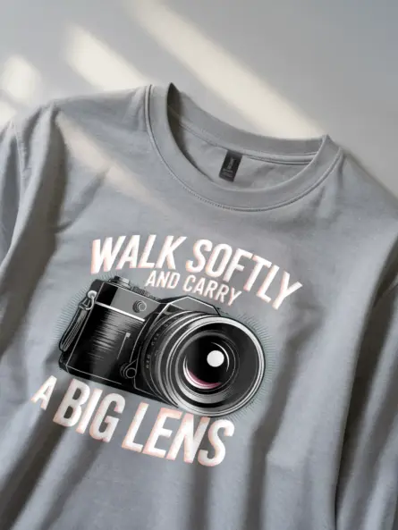 Walk Softly and Carry Power – Bold Photography T-Shirt - Image 2