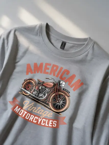 Epic American Vintage Motorcycle T-Shirt – Retro Ride Style - Image 2
