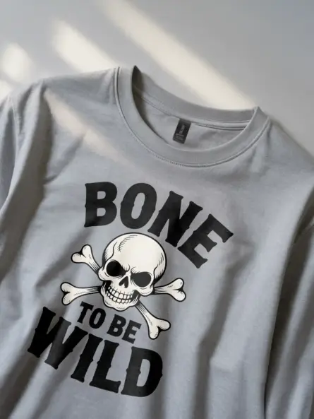 grey bone to be wild biker halloween shirt lifestyle photo