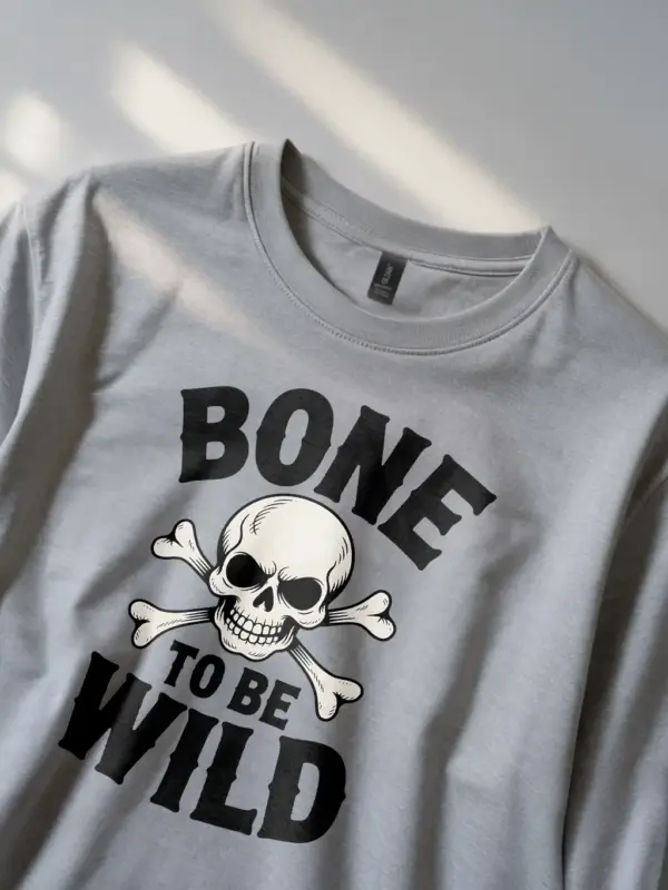grey bone to be wild biker halloween shirt lifestyle photo