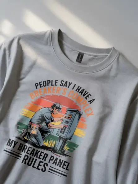 Breaker Panel T-Shirt for Electricians – Funny Vintage Electrical Engineer Tee - Image 6