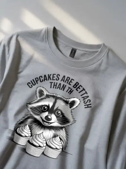 Adorable Cupcake Teacher Shirt – Sweet Raccoon Classroom Humor - Image 2