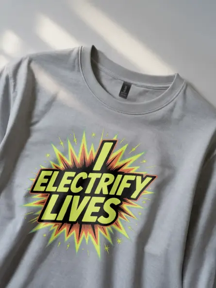 Electrician Gift Comic T-Shirt I Electrify Lives - Image 3