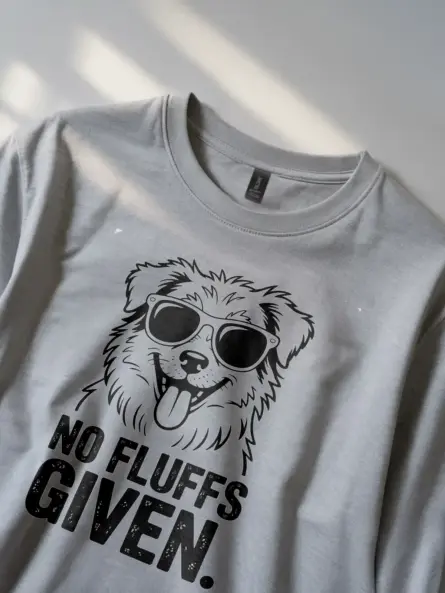 No Fluffs Given – Funny Dog Lover T-Shirt for Pet Parents - Image 3