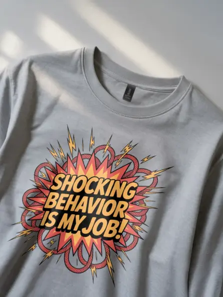 Funny Electrician Humor T-Shirt – Shocking Behavior Is My Job - Image 3