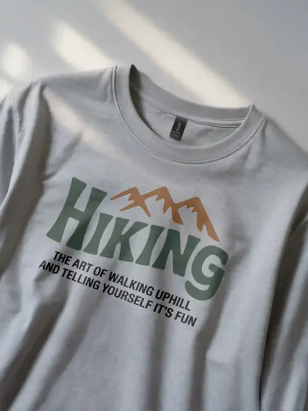 Funny Hiking T-Shirt for Outdoor Lovers – The Art of Walking Uphill - Image 2