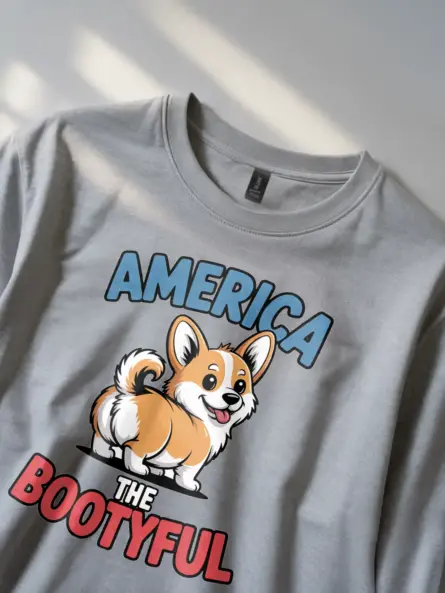 America The Bootyful – Funny Patriotic Dog Shirt for Corgi Fans - Image 12
