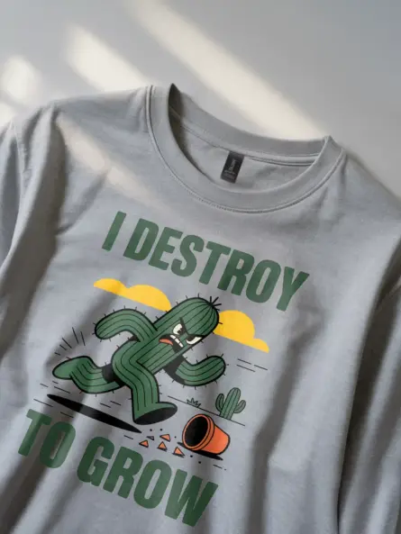 Growth Mindset Cactus T-Shirt for Mental Health Advocates - Image 2