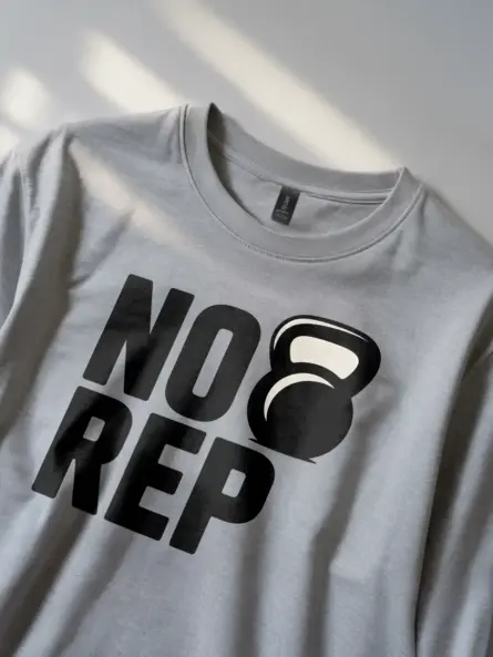 No Rep T-Shirt – Minimalist Kettlebell Workout Tee for CrossFit Athletes - Image 2