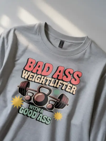 Retro Weightlifter T-Shirt – Funny 70s Gym Graphic for Fitness Lovers - Image 4