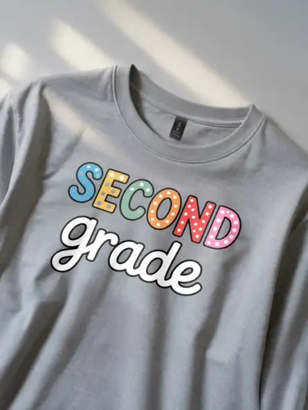 Second Grade Teacher Shirt – Colorful Back to School Tee - Image 2