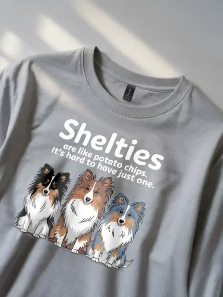 Funny Sheltie Dog Mom Shirt – Potato Chips Quote Tee for Pet Lovers - Image 8