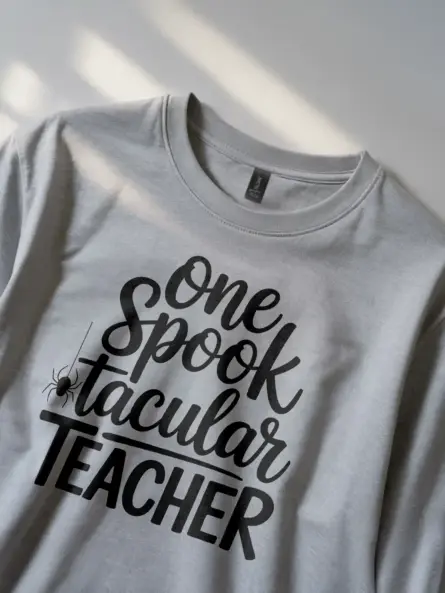 One Spooktacular Teacher Shirt – Cute Halloween Tee for Classroom Fun - Image 2