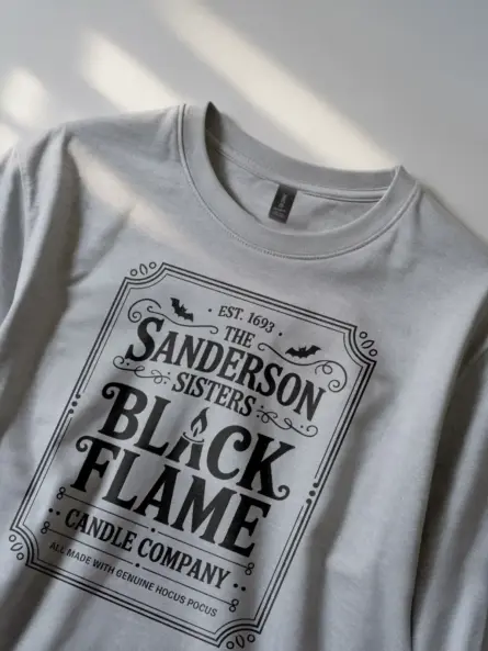 Sanderson Sisters Black Flame Candle Shirt - Image 3