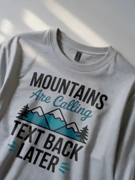 Adventure Mountain T-Shirt – Minimalist Nature Graphic for Hikers - Image 2