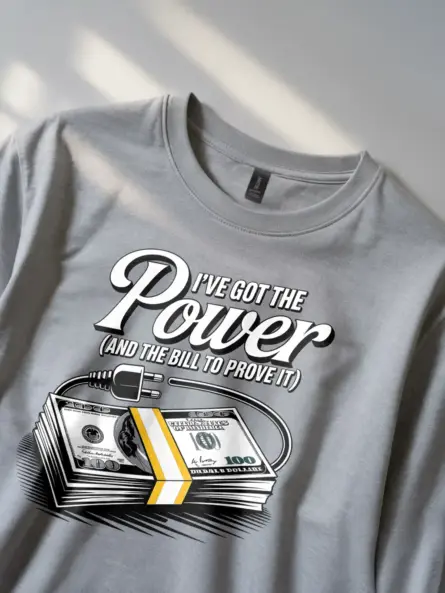 Funny Electrician T-Shirt for Energy Workers Power and Bill Design - Image 11